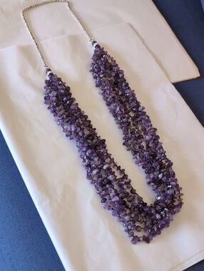 Lia Sophia Multi-Strand Amethyst Long Necklace